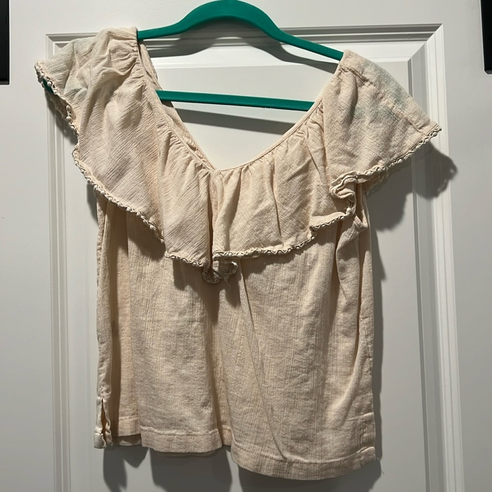 LOFT cream blouse